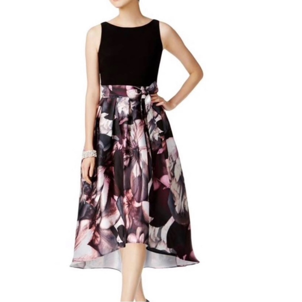 SL Fashions New York High-Low Floral Dress Size 6